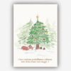 Carte Renard de Noël - Série "Christmas Warmth" - 10,5cm x 15cm (pliable)