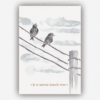Carte Étourneaux - Série "Winter Migrations" - 10,5cm x 15cm (pliable)