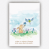 Carte Lapin - Série "Spring Melody" - 10,5cm x 15cm (pliable)